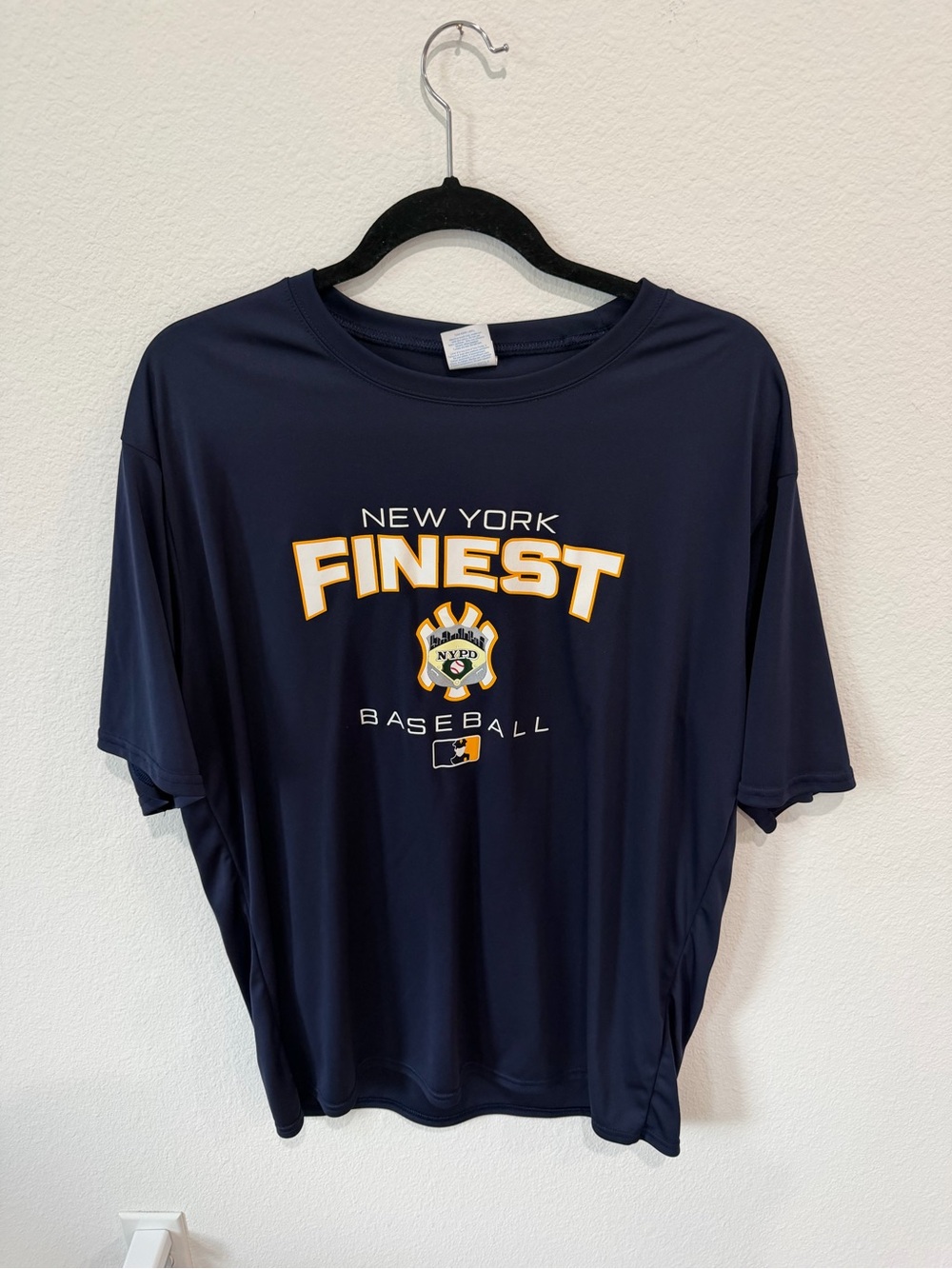 NYPD Finest Baseball Navy Short-Sleeve Tee